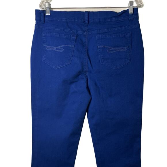 Style Co Pants Womens Size 14P Blue Tummy Control Mid Rise Zip Close Denim - Picture 11 of 12